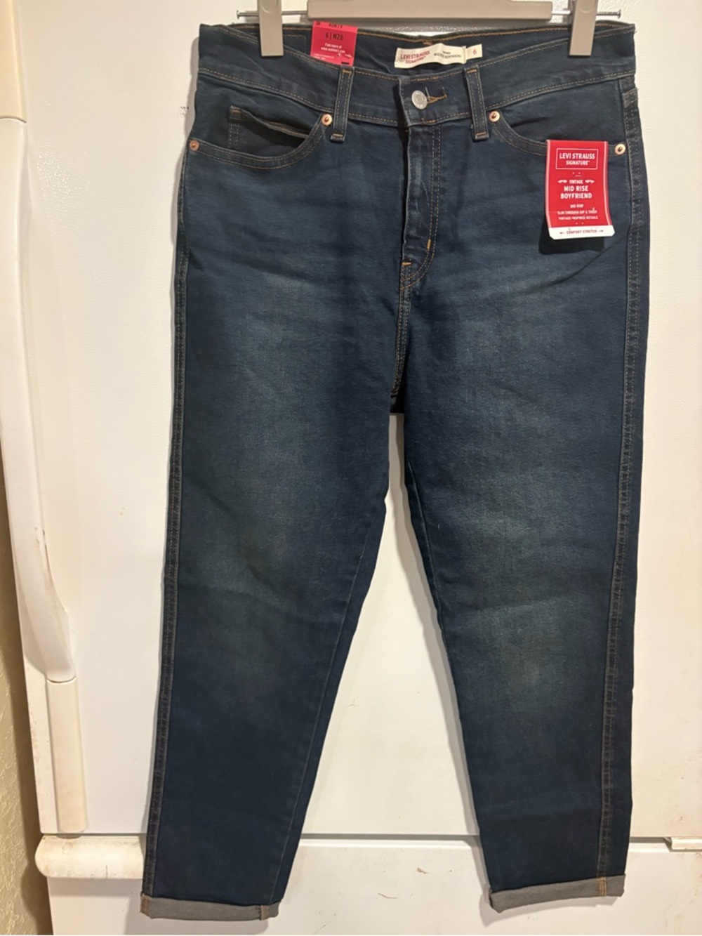 Levi's Women's Boyfriend Jeans in Dark Indigo